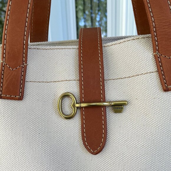 Fossil Large Tote - Coated Canvas - Picture 6 of 17